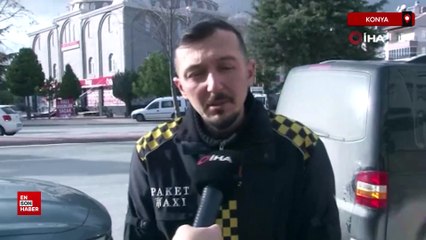 Konya'da motokurye boğazına şeker kaçan çocuğu kurtardı