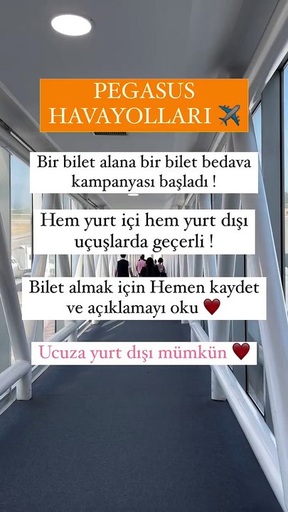 Pegasus'tan muhteşem fırsat! Bir bilet alana bir bilet hediye