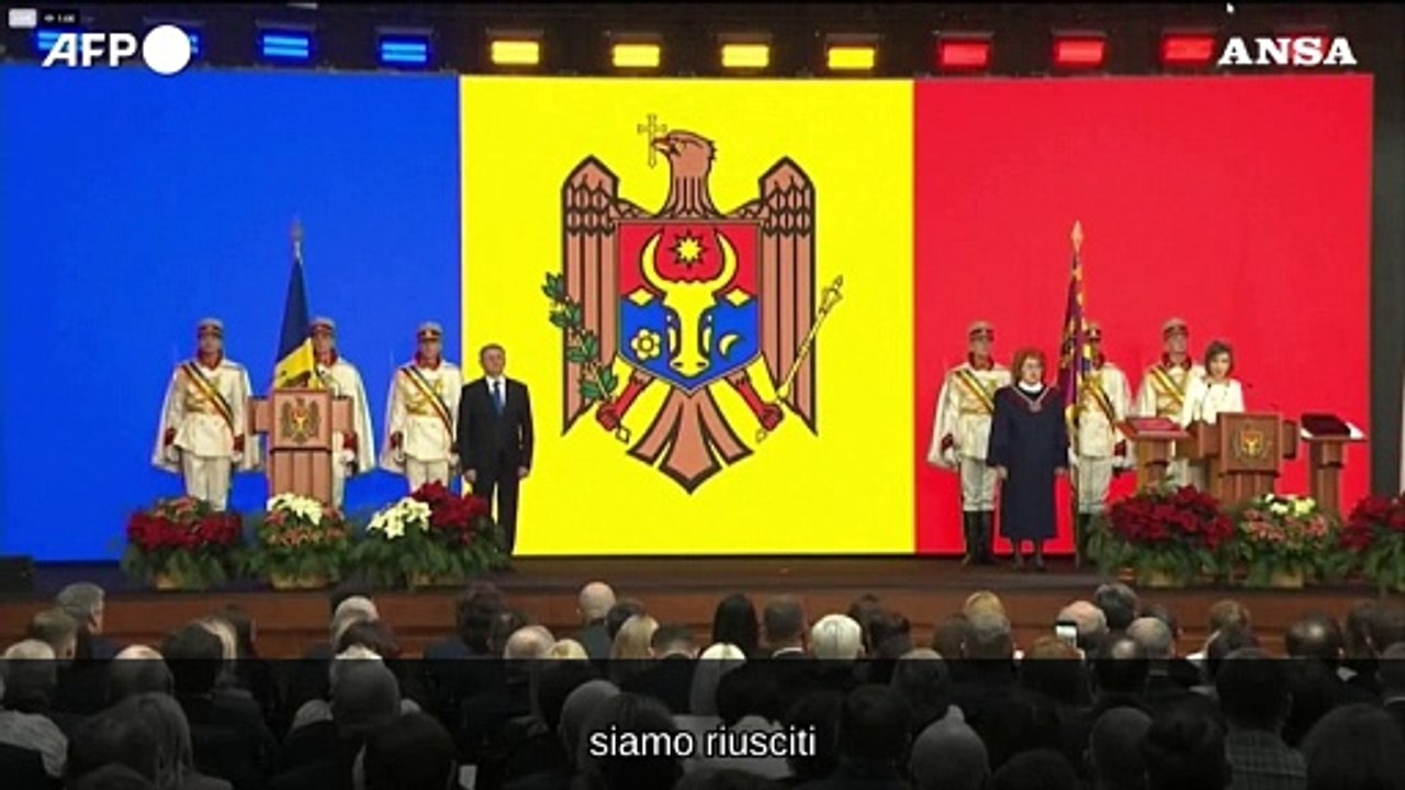 Moldavia, Maia Sandu al giuramento per il secondo mandato