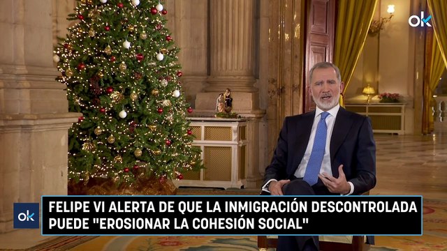 Felipe VI alerta de que la inmigración descontrolada puede erosionar la cohesión social