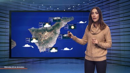 La previsión del tiempo en Canarias para el 25 de diciembre de 2024, en Atlántico Televisión.