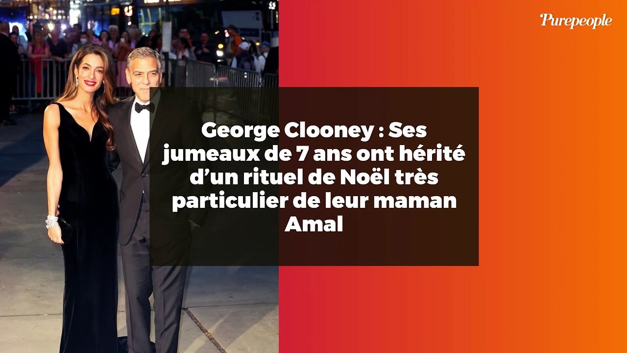 George Clooney : Ses jumeaux de 7 ans ont hérité d’un rituel de Noël très particulier de leur maman Amal