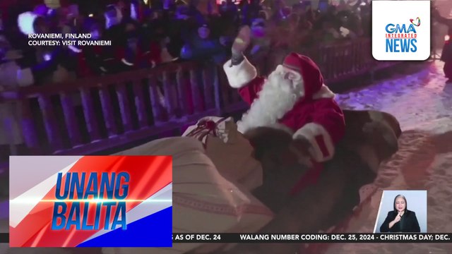 Santa Claus, umalis na ng Artic Circle para maghatid ng mga regalo sa bata sa ilang bahagi ng mundo | Unang Balita