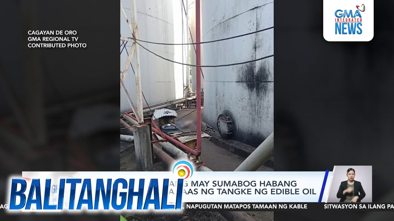 Welder, nasawi nang may sumabog habang nagwe-welding sa taas ng tangke ng edible oil | Balitanghali