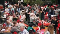 Hundreds gather to celebrate Christmas day at a Hobart community lunch