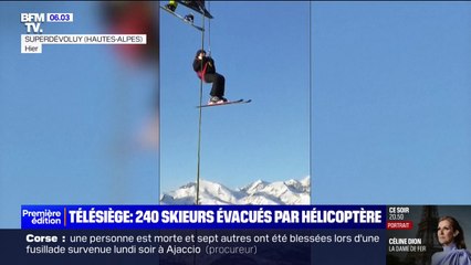 Dans les Hautes-Alpes, 240 skieurs évacués par hélicoptère à cause d'une panne de télésiège
