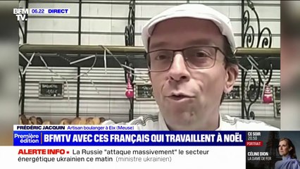 "Le réveil a sonné à 1h du matin", raconte Frédéric Jacquin, boulanger, sur le pont même le matin de Noël