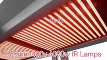 585mm 400v 4000w twin tubes halogen heating lamps ir emitters