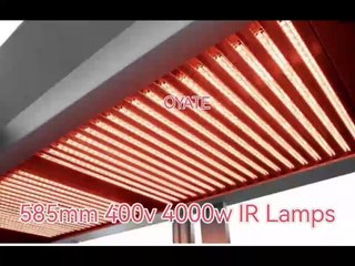 585mm 400v 4000w twin tubes halogen heating lamps ir emitters