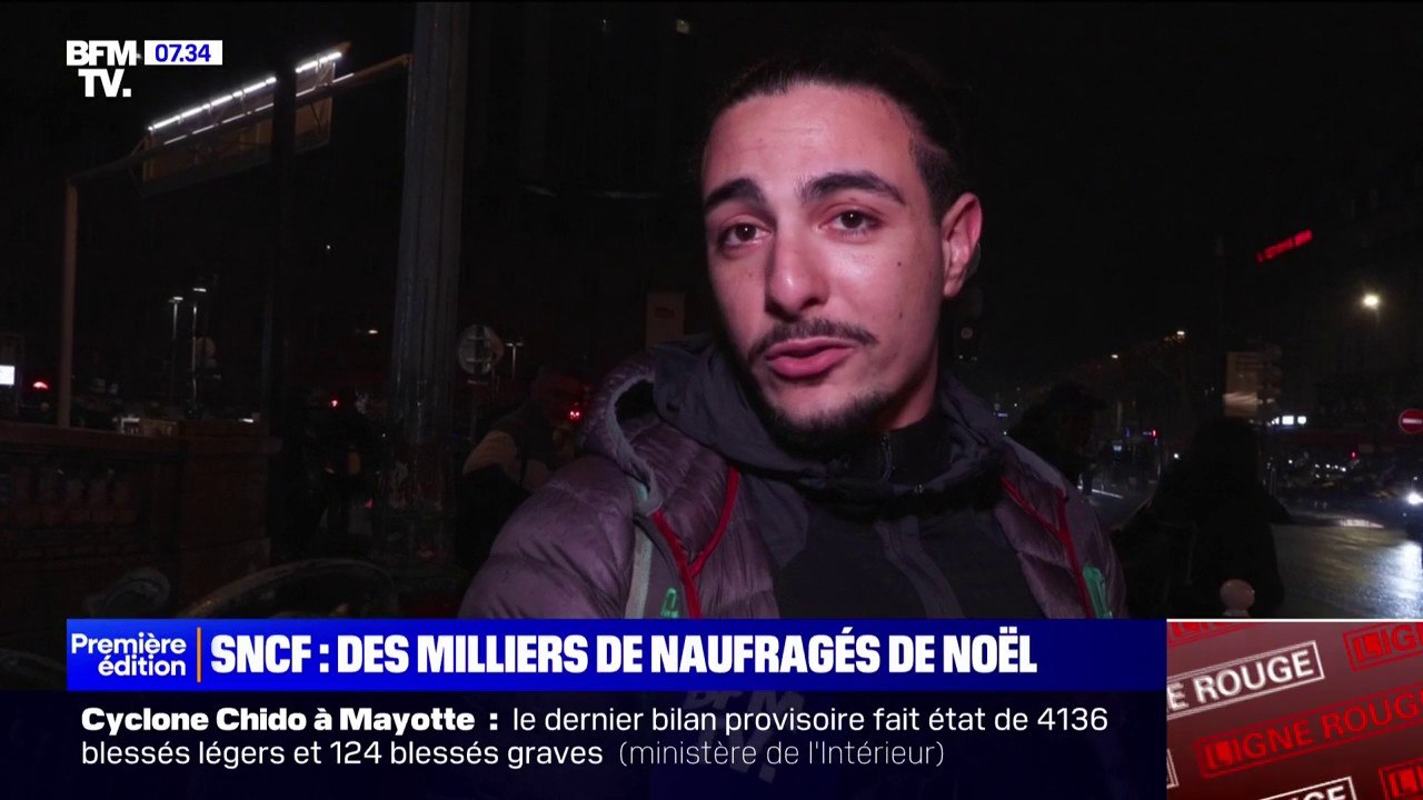 "On était censés réveillonner en famille (...) mais on va essayer de manges les restes": ces voyageurs de la SNCF ont passé le réveillon de Noël dans le train à cause d'importants retards