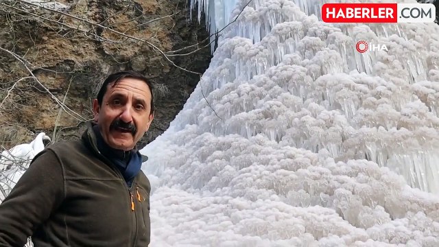 Erzurum'da Buz Şelaleleri Görsel Şölen Sunuyor