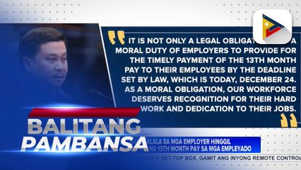 Mga senador, nagpaalala sa mga employer hinggil sa pagbibigay ng karampatang 13th month pay sa mga empleyado