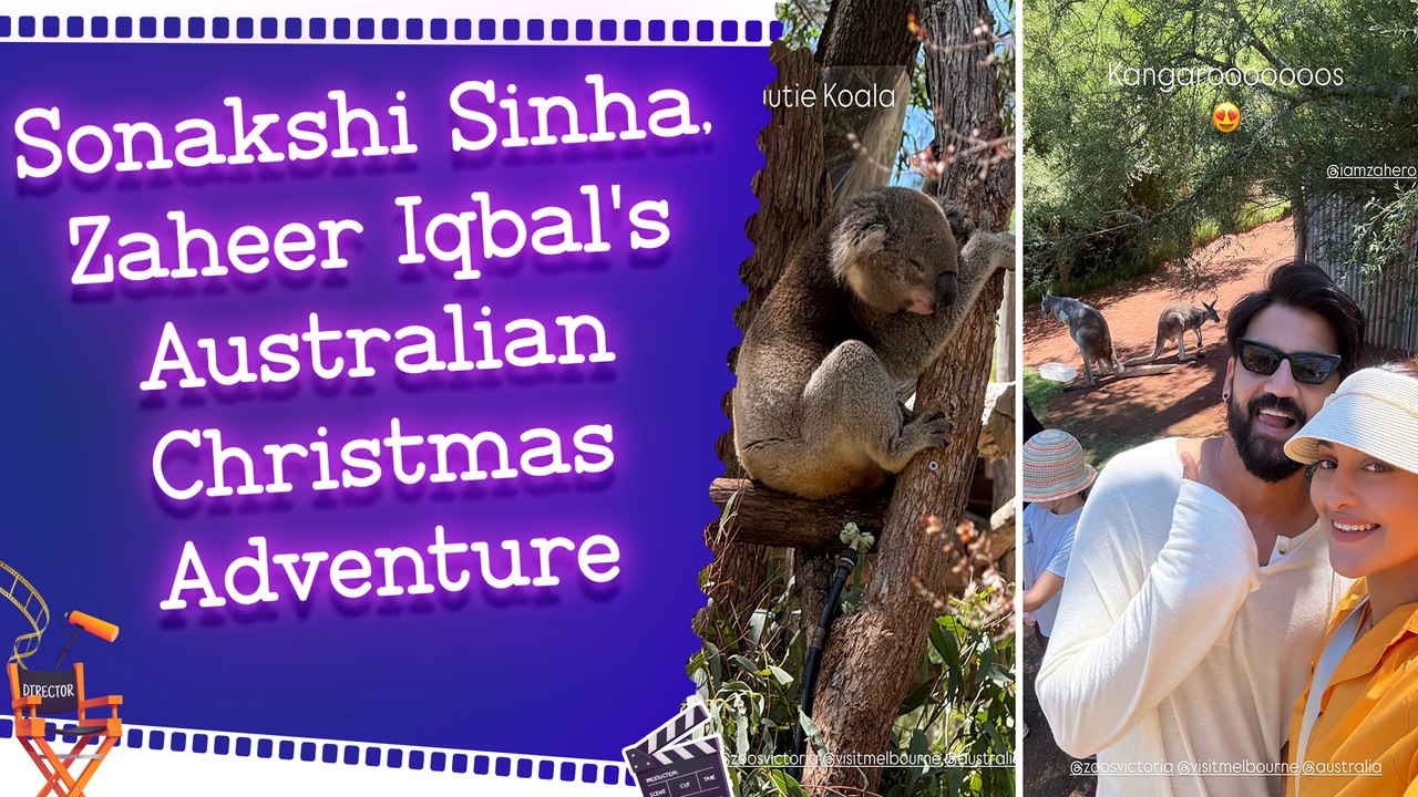 Sonakshi Sinha and Zaheer Iqbal Spread Holiday Cheer with Kangaroos and Koalas