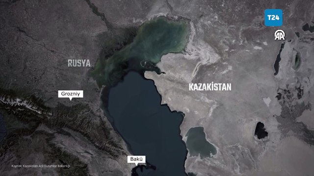 Azerbaycan Hava Yolları'na ait uçak, Kazakistan'da düştü