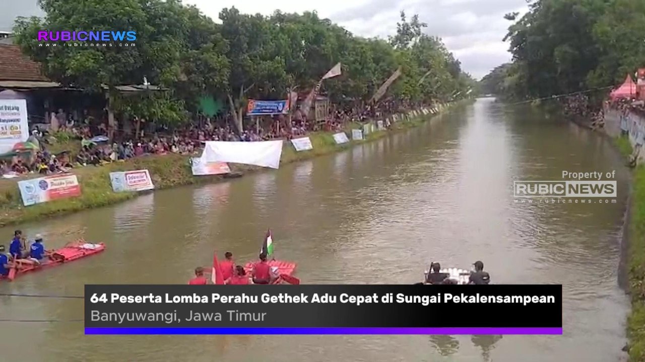 Sebanyak 64 Peserta Lomba Perahu Gethek Adu Cepat di Sungai Pekalensampean Karangdoro Banyuwangi, Ini Pesan yang Disampaikan Bupati Ipuk Fiestiandani