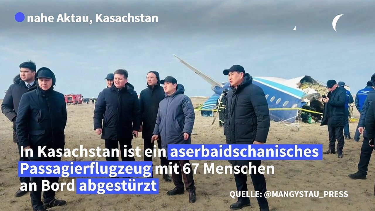 Aserbaidschanisches Passagierflugzeug in Kasachstan abgestürzt