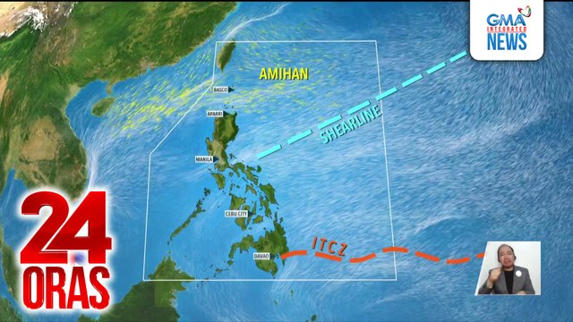 PAGASA - magpapatuloy ang pag-ulan sa malaking bahagi ng bansa bukas; umiiral pa rin ang amihan, shearline at ITCZ | 24 Oras