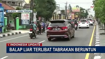 Rekaman Balap Liar Berujung Tabrakan Beruntun di Klaten
