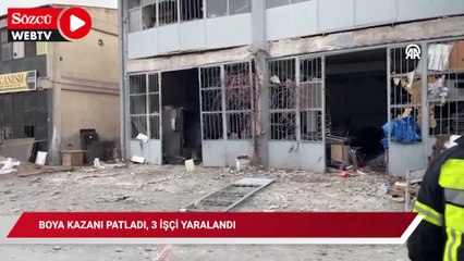 Boya kazanı patladı, 3 işçi yaralandı