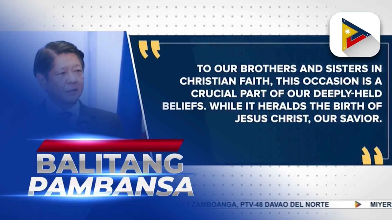 Mga Pilipino, hinimok ni PBBM na isabuhay ang tunay na kahulugan ng Pasko