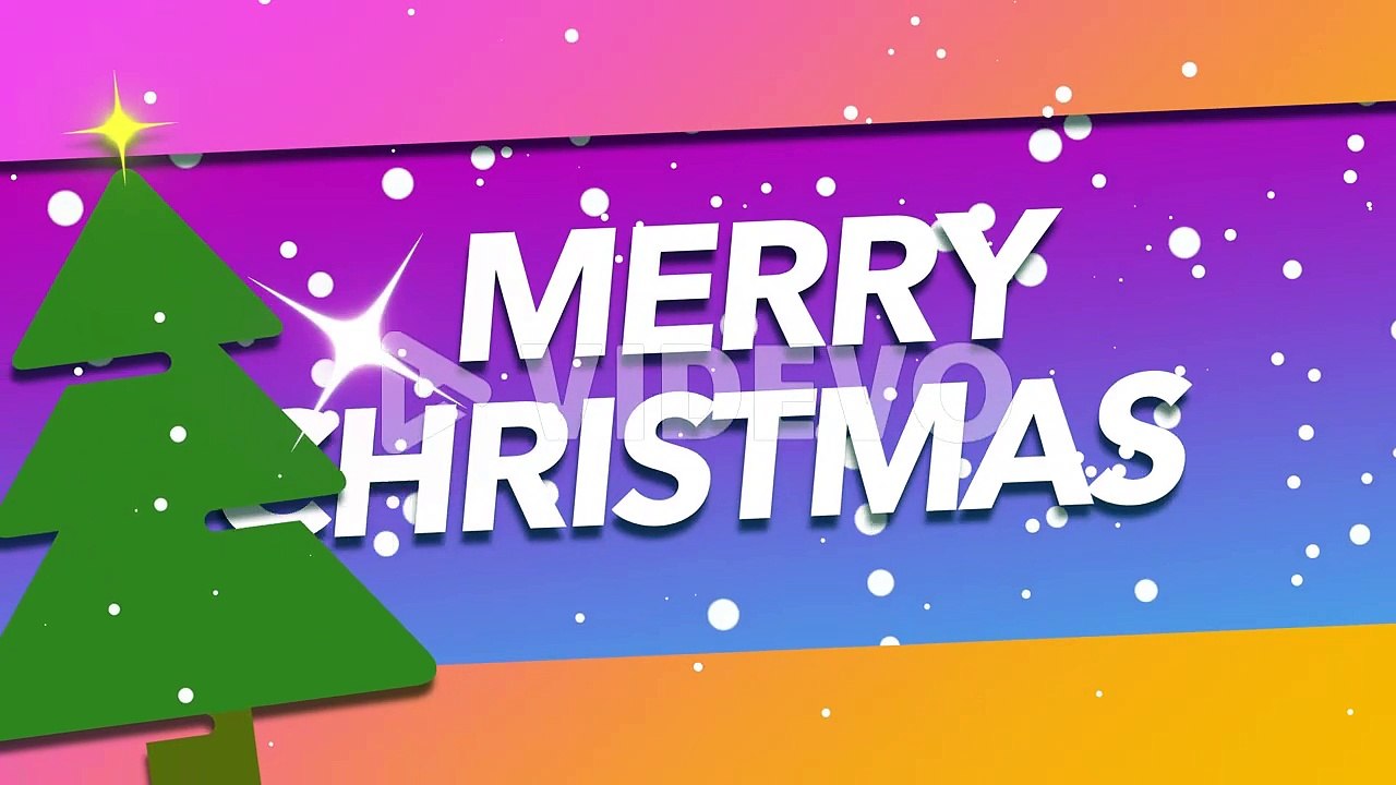 hb9a8ec93_TwinklePixels10154.mov Merry Christmas with flying snow and green Christmas tree