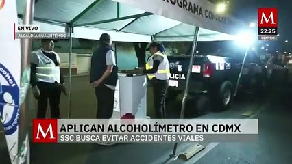 Secretaría de Seguridad aplica alcoholímetro para evitar accidentes en la CdMx esta Navidad