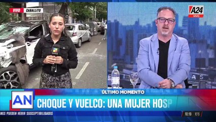 🔴 CABALLITO: UNA MUJER CHOCÓ CON SU AUTO 3 VEHÍCULOS ESTACIONADO