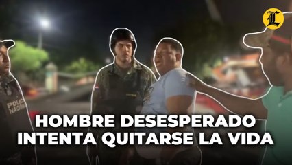 Hombre desesperado intenta quitarse la vida en Avenida 27 de febrero