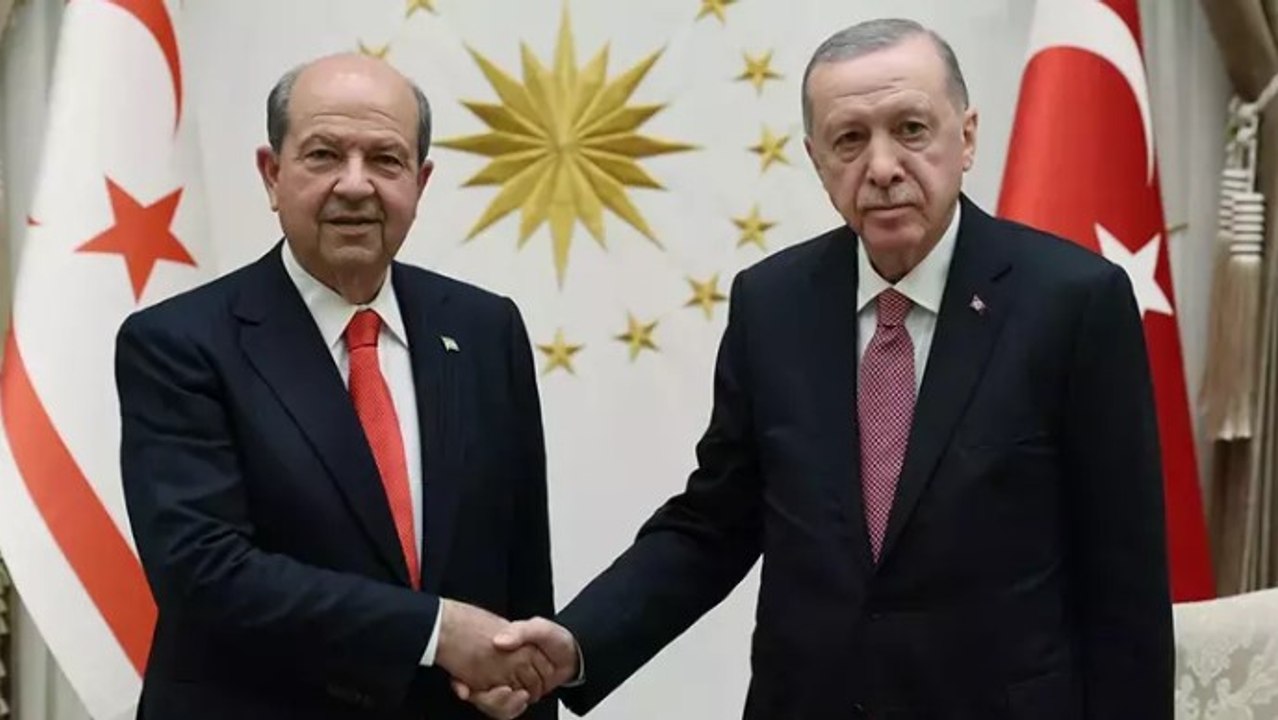 Cumhurbaşkanı Erdoğan, KKTC Cumhurbaşkanı Ersin Tatar ile görüştü