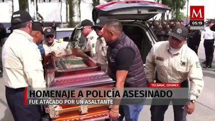 Rinden homenaje a policía asesinado mientras trabajaba en Tecámac