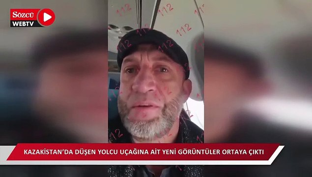 Kazakistan'daki faciadan hemen önce çekildi! Uçağın içinde korku ve panik anları...