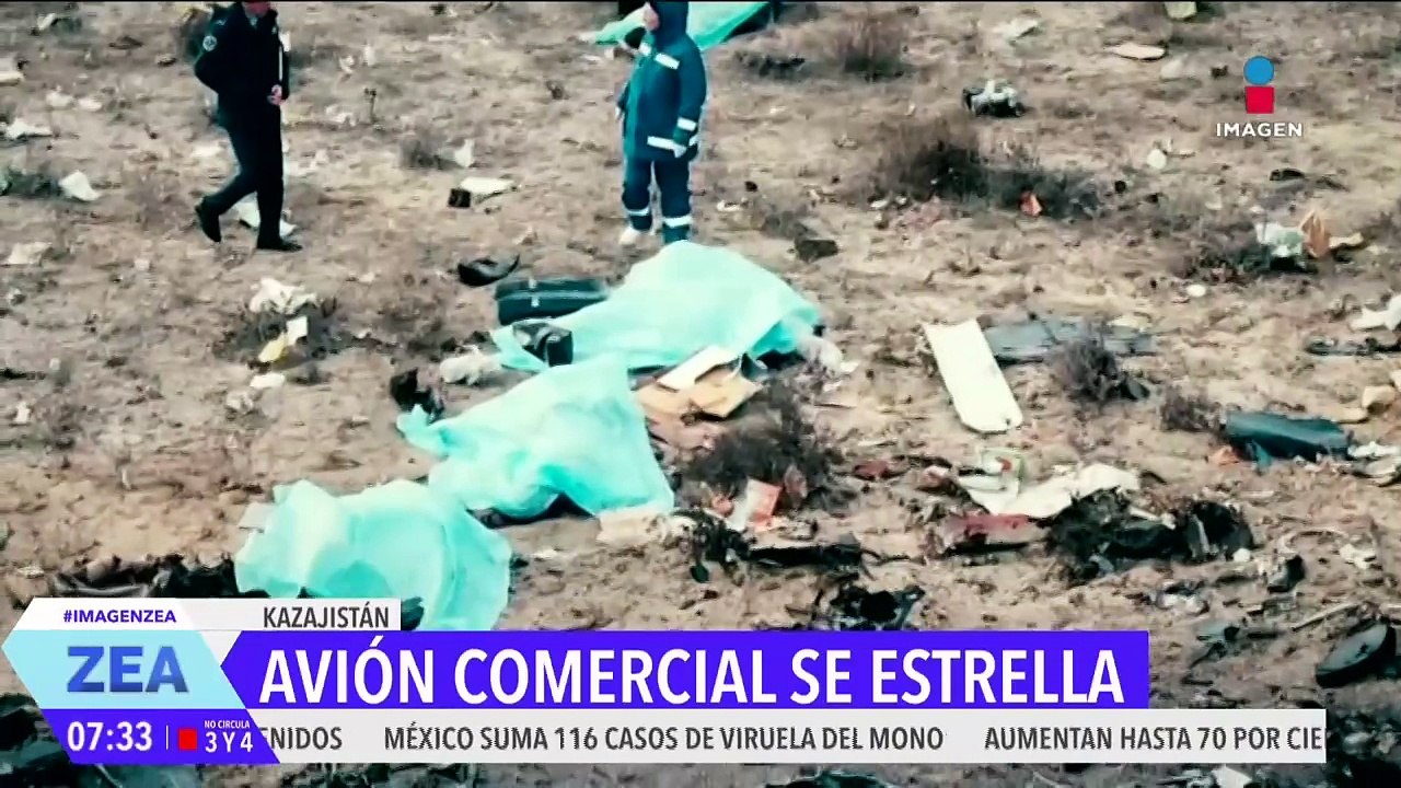 Avión comercial se estrella en Kazajistán