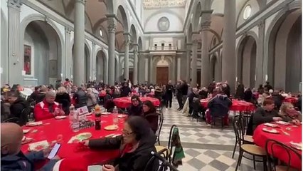 Il pranzo di Natale organizzato dalla Comunit? di Sant'Egidio