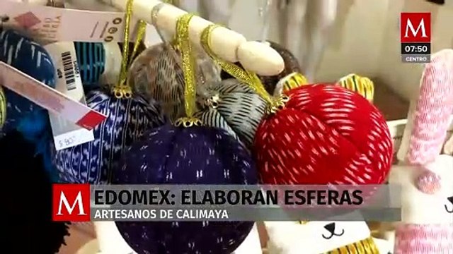 ¿Esferas de rebozo? Artesanos en Edomex dan nueva vida a piezas navideñas