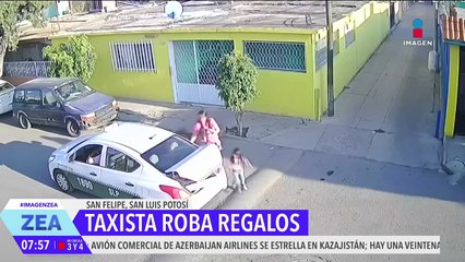 Taxista roba regalos de Navidad a familia y lo obligan a regresarlos