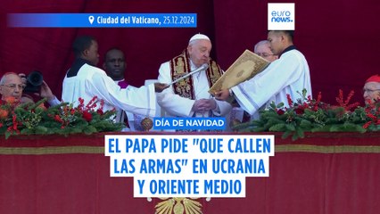 El Papa Francisco insta en su mensaje de Navidad a "silenciar el ruido de las armas"