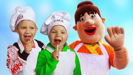 Roma and Diana play on the playground Happy day with family
