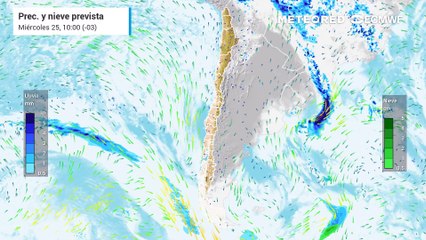 Se esperan precipitaciones en cordillera desde Atacama a O´Higgins y también en la Patagonia.