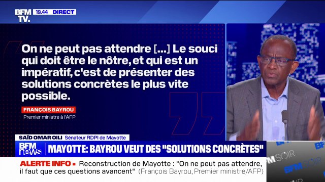 Mayotte: Les Mahorais n'arrivent pas à se projeter (...) parce qu'ils n'ont plus rien , affirme Saïd Omar Oili, sénateur RDPI de Mayotte