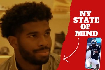 Shedeur Sanders has a nonchalant reaction to the idea of getting drafted by the New York Giants