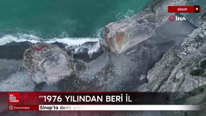 Sinop'ta deniz çekildi