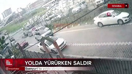 İstanbul Esenyurt'ta yolda yürüyen gence silahlı saldırı
