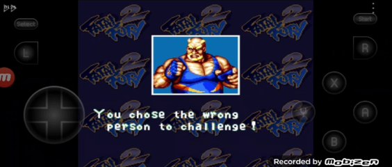 Fatal Fury 2 Big Bear vs Big Bear Big Bear é derrotado por Big Bear clone