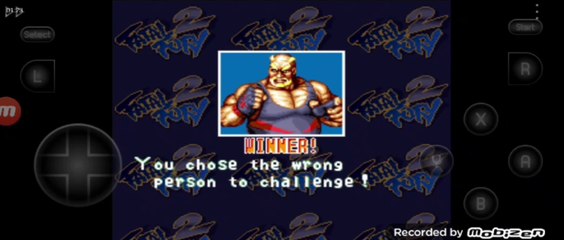 Fatal Fury 2 Big Bear vs Big Bear luta completa