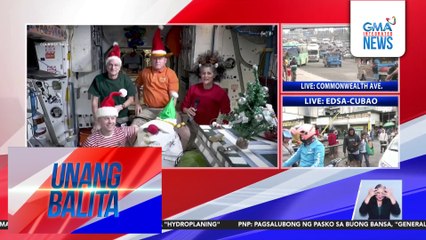 Mga astronaut, nagpaabot ng Christmas greeting mula sa outer space | Unang Balita