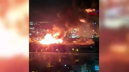 İstanbul-Kartal'da film platosunda yangın -1