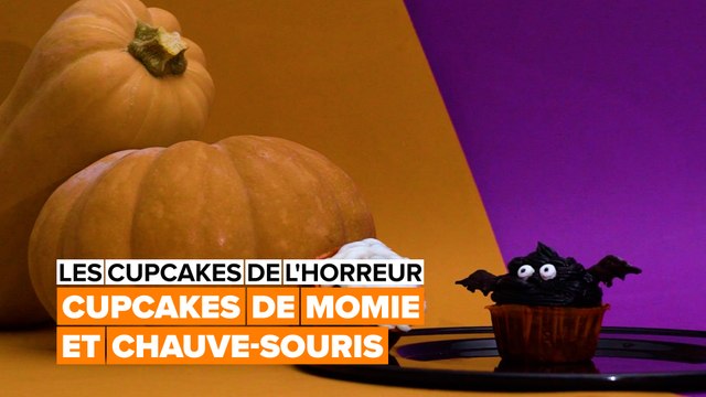 Les cupcakes de l'horreur : les muffins de momie et chauve-souris