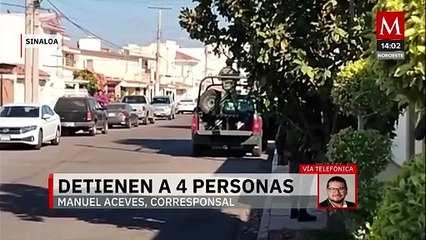 Detienen a cuatro personas y aseguran arsenal en Culiacán, Sinaloa