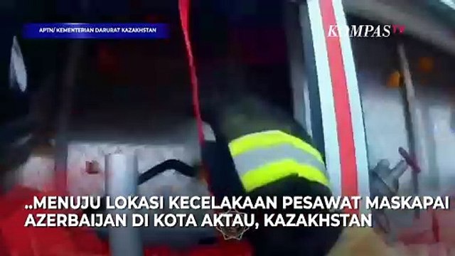 Rekaman Bodycam Tim Tanggap Darurat Kazakhstan di Lokasi Jatuhnya Pesawat Azerbaijan