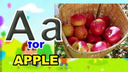A for apple, abcd rhymes video, kids song